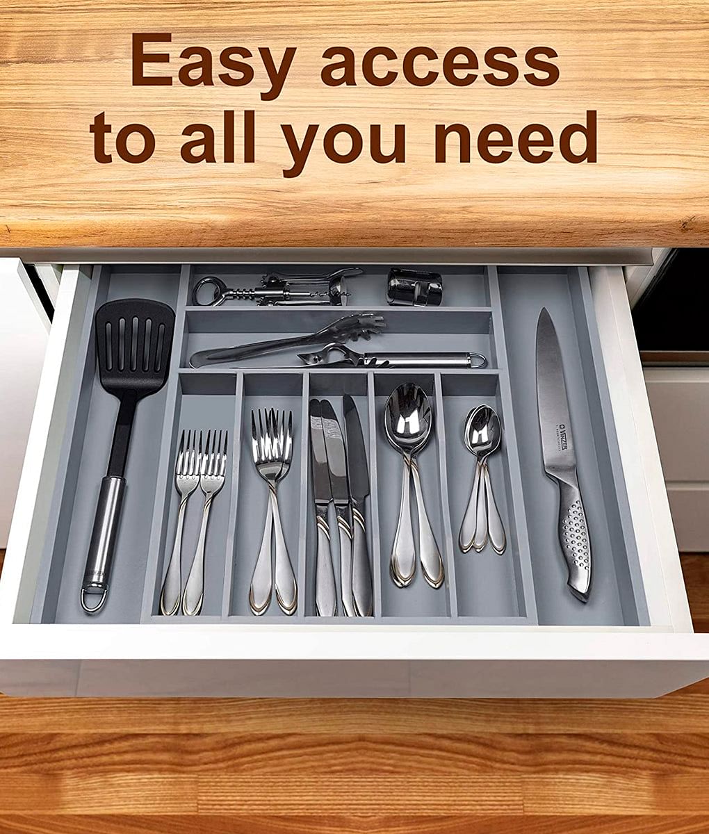 Gray Drawer Organizer by Royal Craft Wood