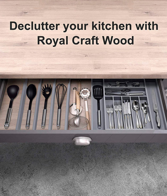 Gray Drawer Organizer by Royal Craft Wood