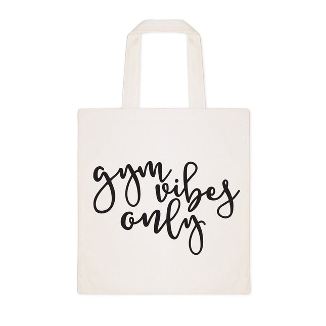 Gym Vibes Only Cotton Canvas Tote Bag by The Cotton & Canvas Co.