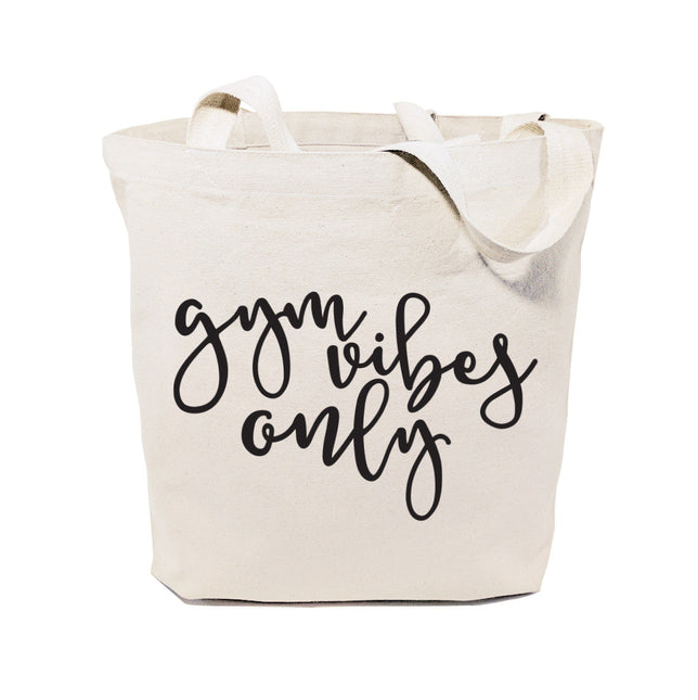 Gym Vibes Only Cotton Canvas Tote Bag by The Cotton & Canvas Co.