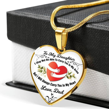 High Quality To My Daughter Love Mom Heart Necklace Gold Silver Color Inspirational Letter Pendant Necklaces Choker Jewelry Gift #NS54 _mkpt by Js House