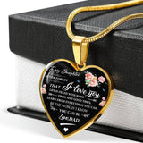 High Quality To My Daughter Love Mom Heart Necklace Gold Silver Color Inspirational Letter Pendant Necklaces Choker Jewelry Gift #NS54 _mkpt by Js House