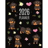 Rottweiler Planner 2026: Organizer: January-December (12 Months) Cute Dog Year Scheduler with Pretty Pink Hearts