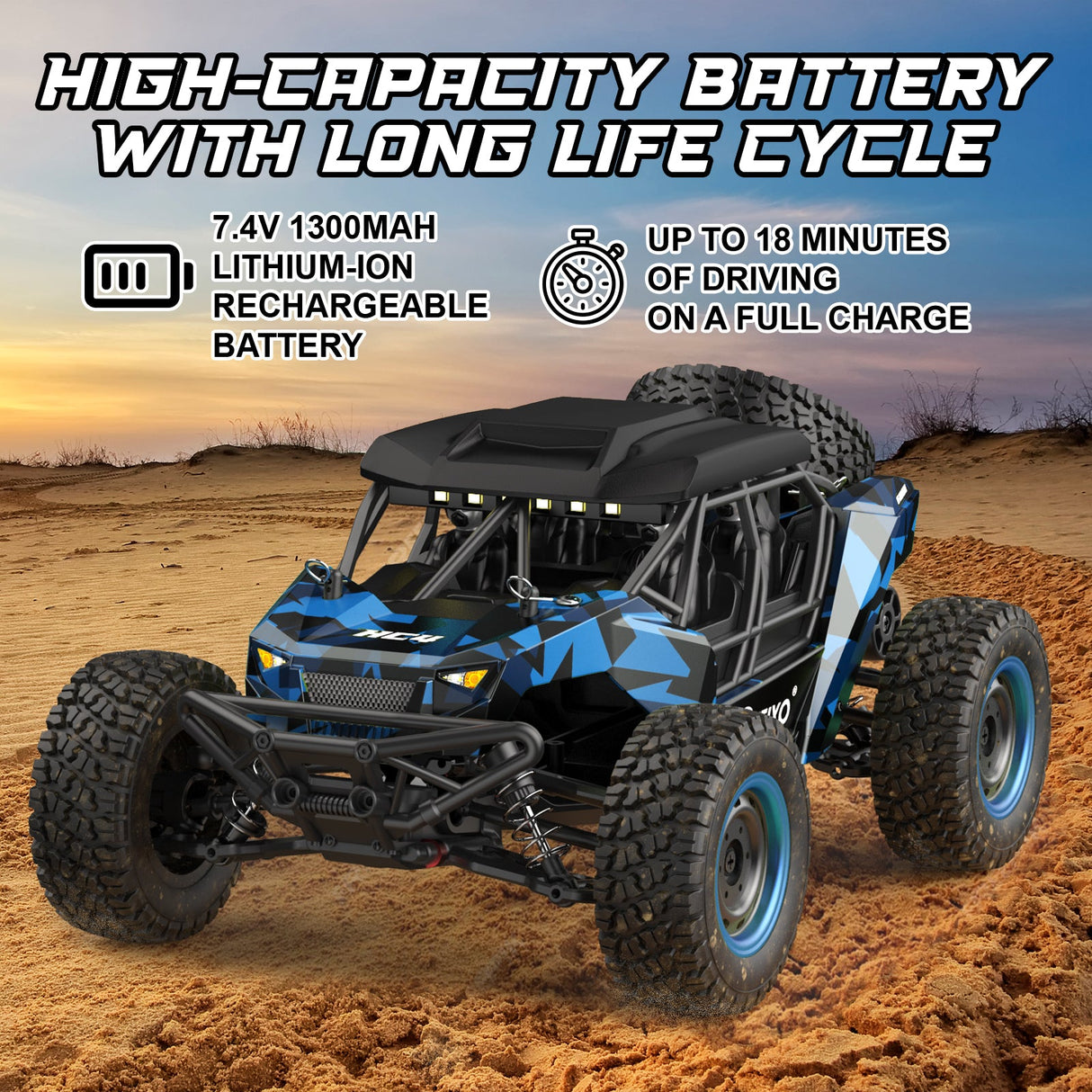 Contixo HC4 Dominator RC Remote Control Offroad 4WD UTV - 1:16 Scale by Contixo