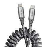 Ventev Helix USB C to USB C High Speed Travel Cable Gray by Ventev