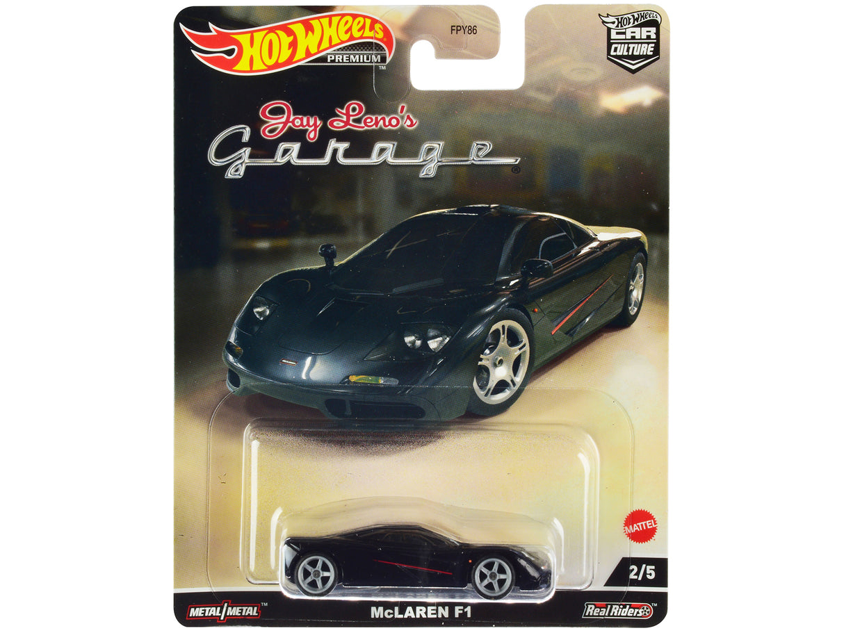 McLaren F1 Black with Red Stripes "Jay Leno’s Garage" Diecast Model Car by Hot Wheels