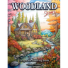 Woodland Scenes: Cozy Woodland Retreat Grayscale Landscape Coloring Book For Adults