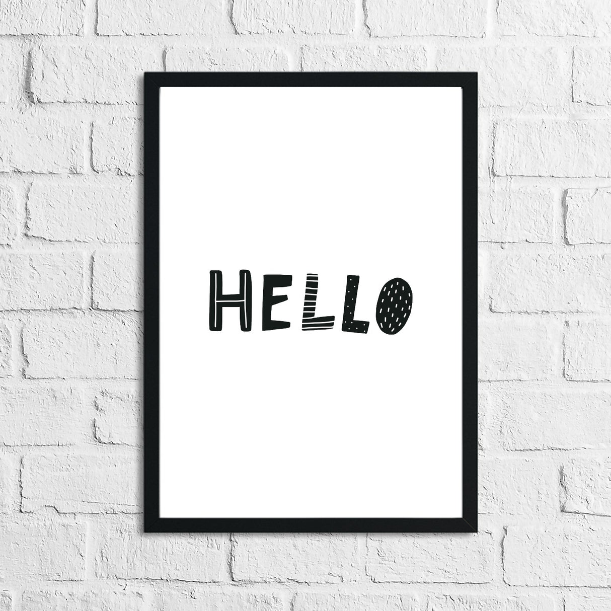 Scandinavian Hello Word Children's Nursery Bedroom Wall Decor Print by WinsterCreations™ Official Store