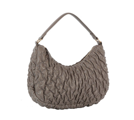 Quilted half moon shoulder bag by hfstylish