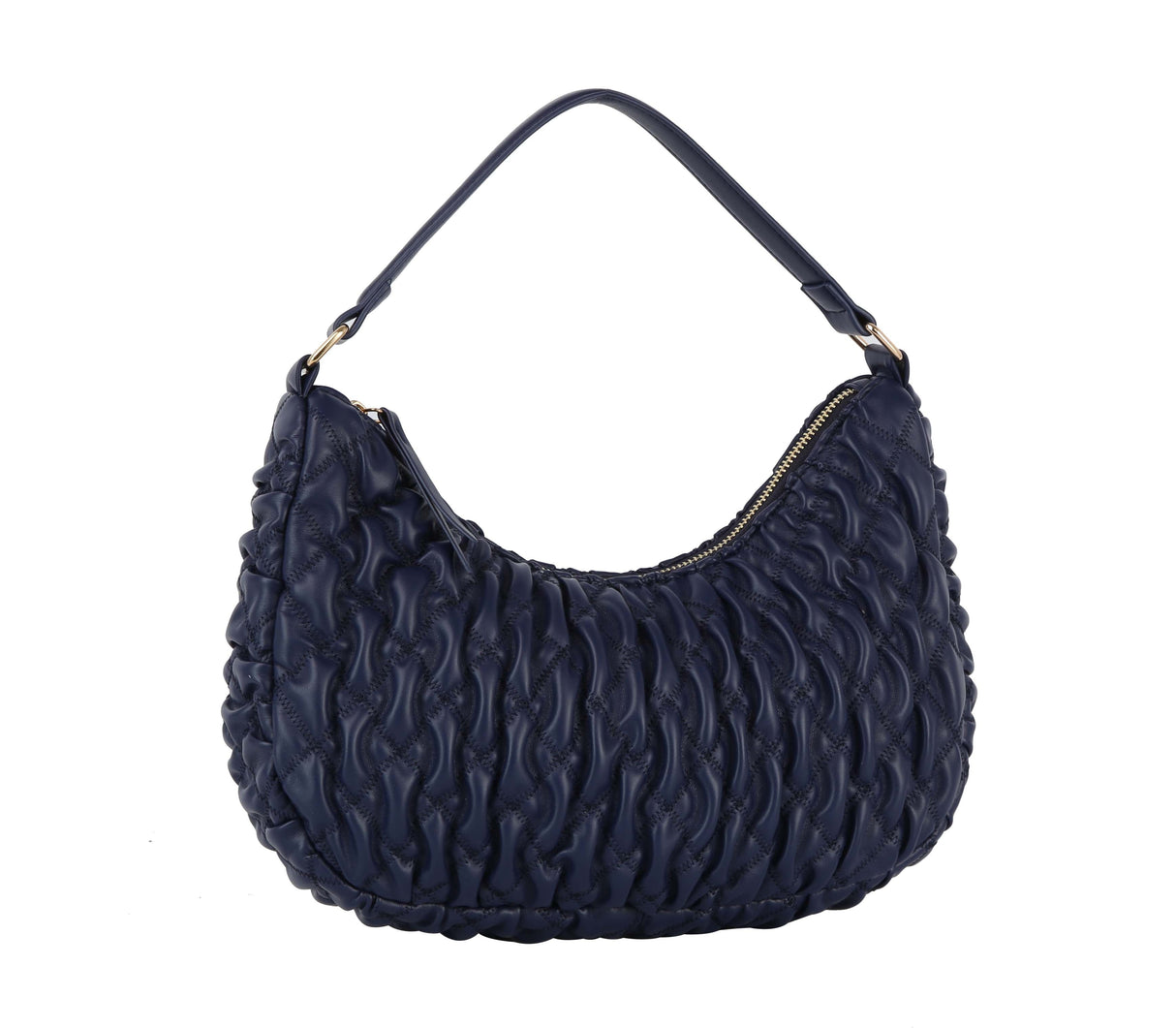 Quilted half moon shoulder bag by hfstylish