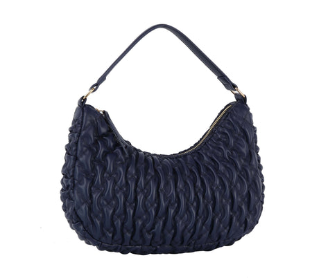 Quilted half moon shoulder bag by hfstylish