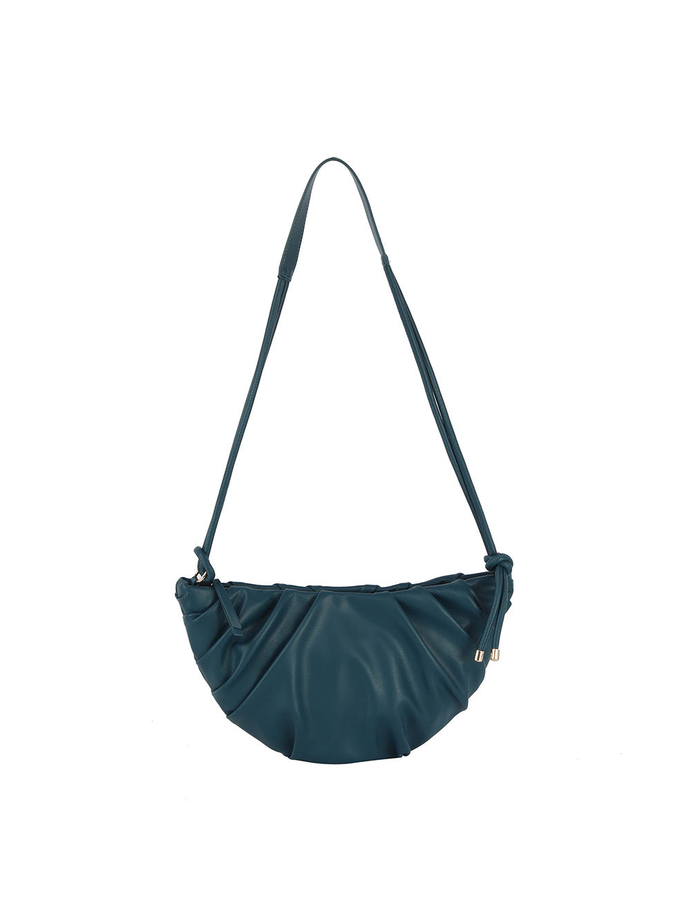 Pleated knotted shoulder bag by hfstylish