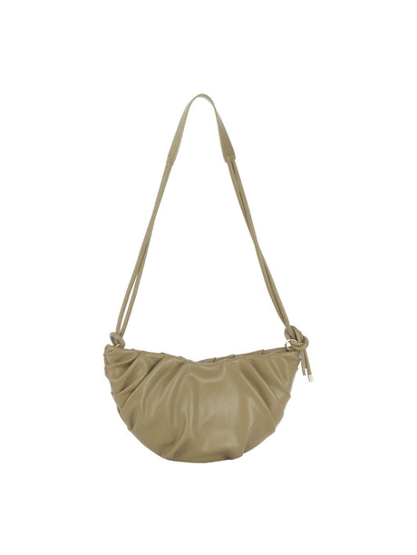 Pleated knotted shoulder bag by hfstylish