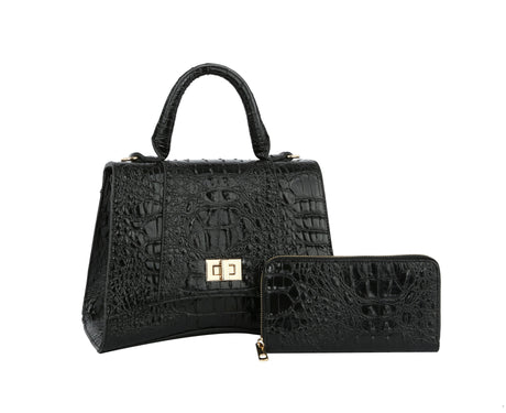 Fashion Crocodile Unique Satchel with Wallet by hfstylish