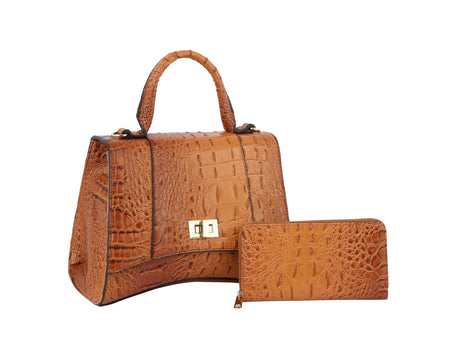 Fashion Crocodile Unique Satchel with Wallet by hfstylish