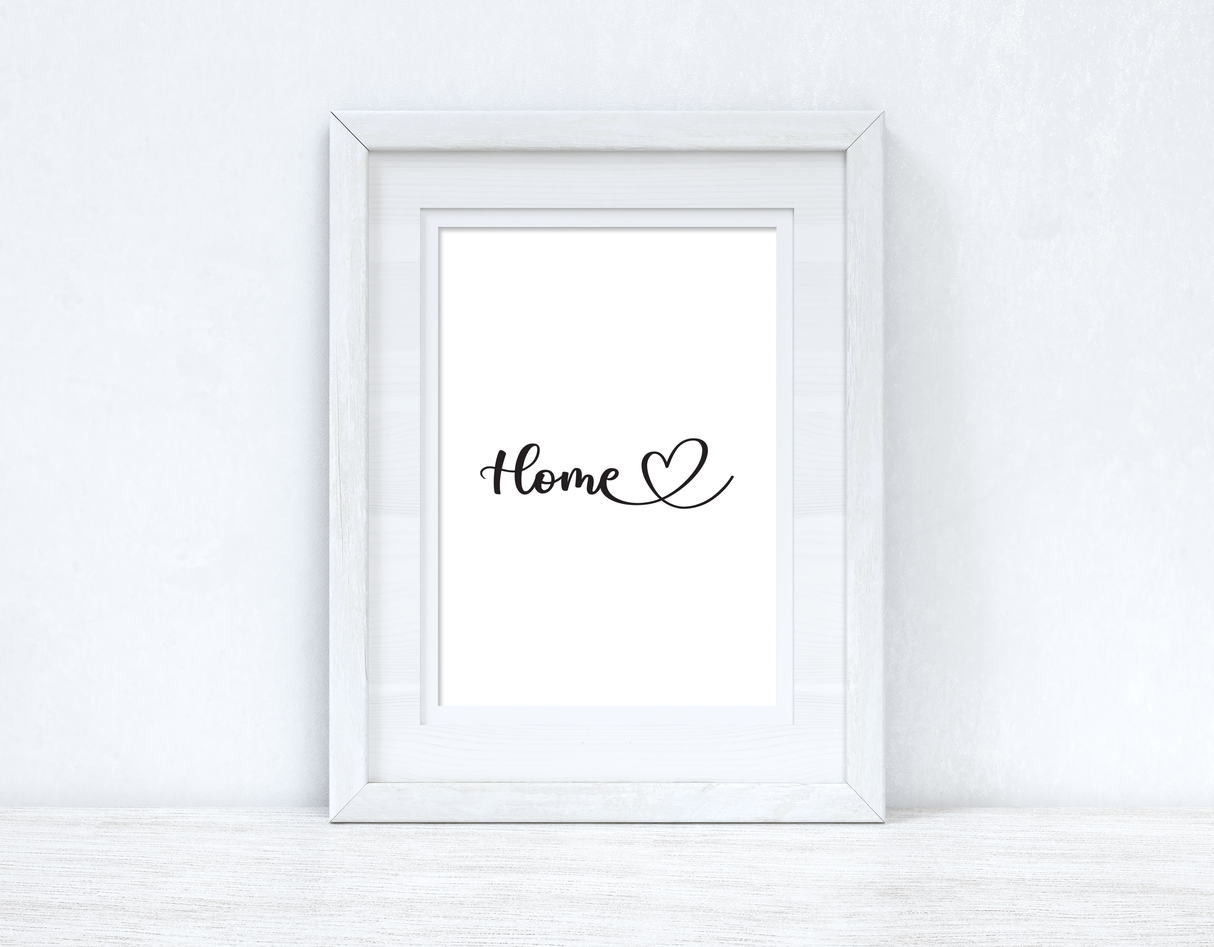 HOME Heart Line Home Simple Room Wall Decor Print by WinsterCreations™ Official Store