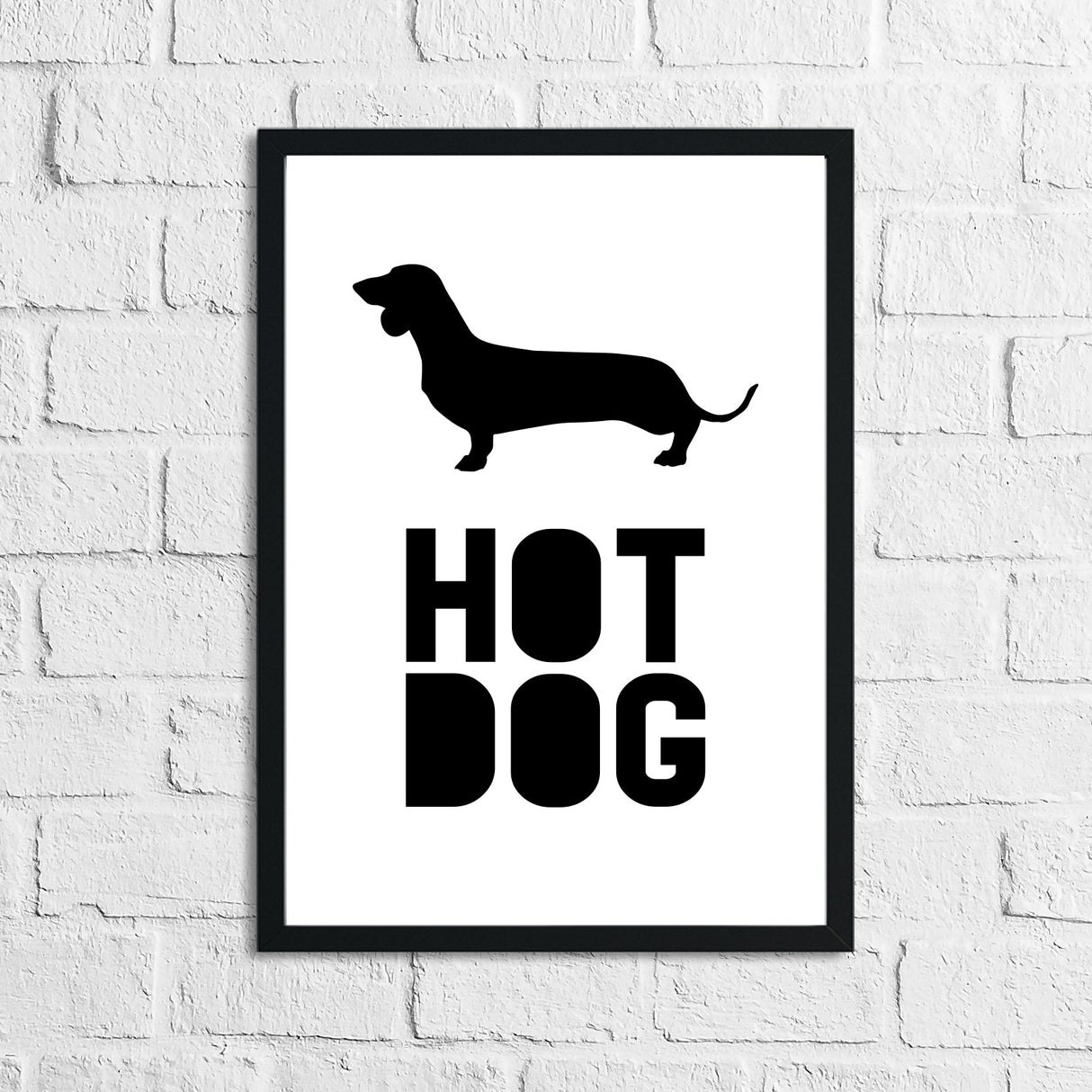 Sausage Dog Dachshund Lover Hot Dog Animal Wall Decor Simple Print by WinsterCreations™ Official Store