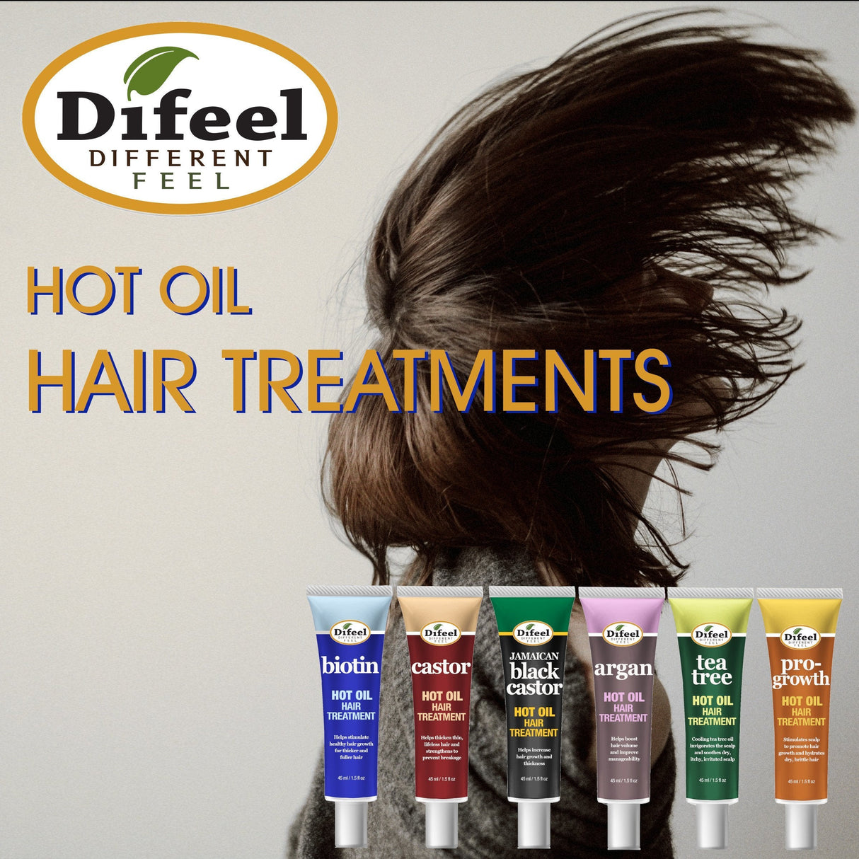 Difeel Hot Oil Hair Treatment with Biotin 1.5 oz. (PACK OF 2) by difeel - find your natural beauty