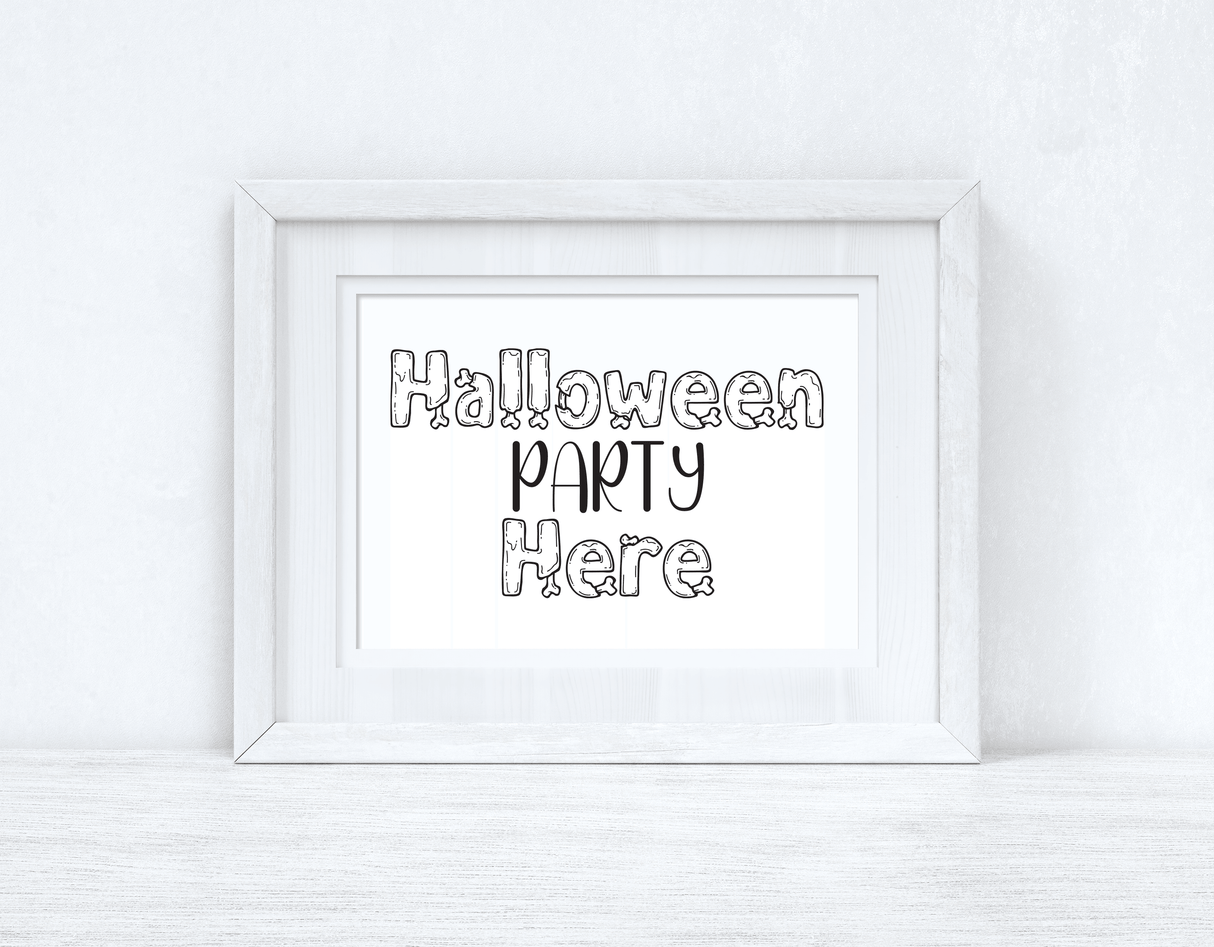 Halloween Party Here Landscape Autumn 2021 Seasonal Wall Home Decor Print by WinsterCreations™ Official Store - Vysn