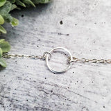 Hammered Eternity Circle Necklace by Salt and Sparkle