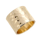 Hammered Wide Ring by eklexic jewelry