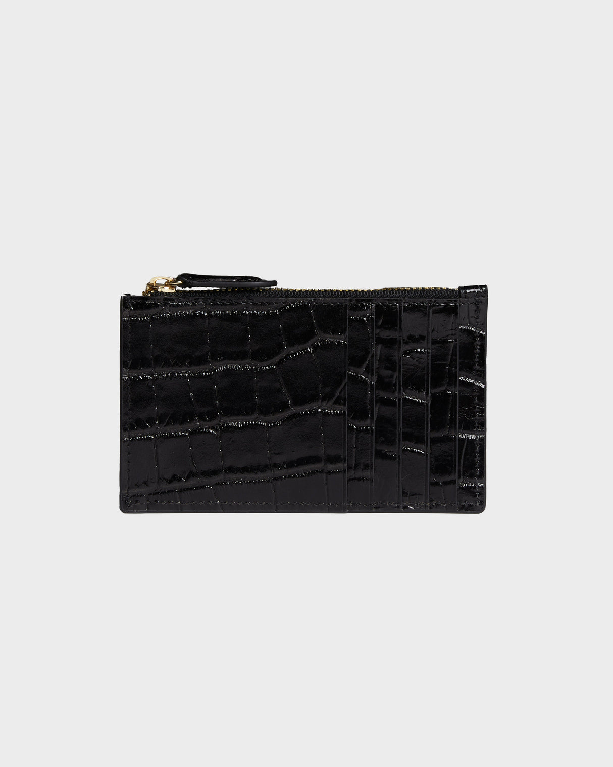 Hampton Zip Card Case in Embossed Leather by Jeff Wan