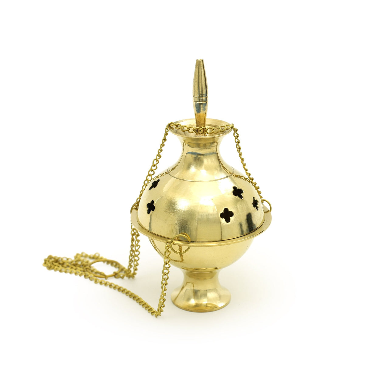 Hanging Brass Burner for cone incense and resins-  4", 6" and 8" by OMSutra