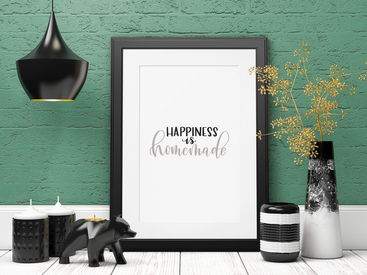 Happiness Is Homemade 2022 Simple Home Wall Decor Print by WinsterCreations™ Official Store