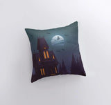 Haunted House Pillow Cover | Fall Décor | Halloween Pillows | Halloween Décor | Fall Throw Pillows | Cute Throw Pillows by UniikPillows - Vysn