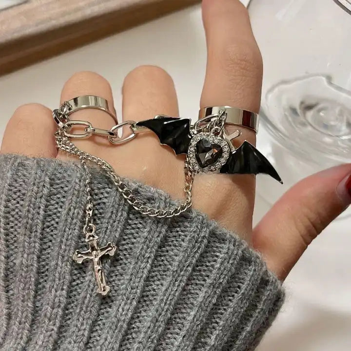 Nocturnal Royal Cross Ring by The Cursed Closet