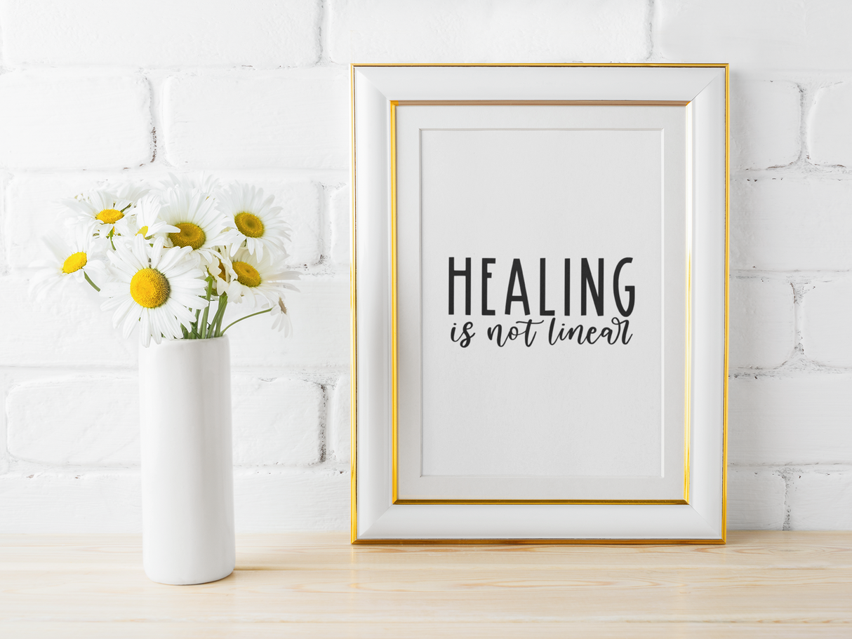 Healing Is Not Linear Mental Health Inspirational Wall Decor Quote Print by WinsterCreations™ Official Store