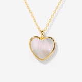 MOP Heart Necklace by Little Sky Stone