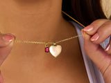 MOP Heart Necklace by Little Sky Stone