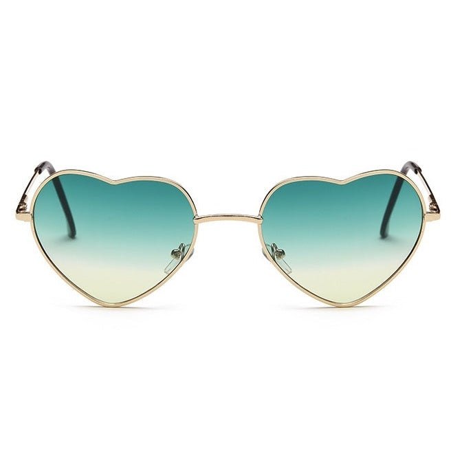 Heart Shaped Ombré Sunglasses in Pink or Green by The Bullish Store