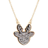 Druzy Reindeer Pendant Necklace by Madeline Love