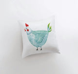 Hen | Turquoise | Modern Farmhouse | Throw Pillow | Farm Decorating | Turquoise Accent Pillows | Country Decor | Gift for her | Decor Pillow by UniikPillows