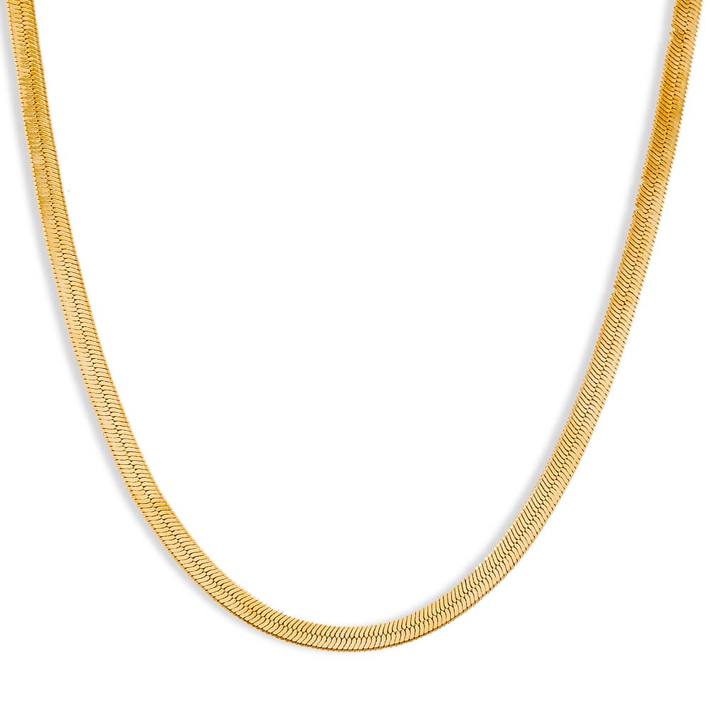 Herringbone Chain Necklace by By Adina Eden