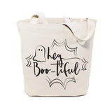 Hey BOO-tiful Halloween Cotton Canvas Tote Bag by The Cotton & Canvas Co.