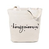 Honeymoonin' Wedding Cotton Canvas Tote Bag by The Cotton & Canvas Co.