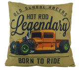 Hot Rod Roadster Orange | Pillow Cover |  Throw Pillow | Pillow | Dad Gift | Classic Car | Gift Ideas | Pillow | Hot Rod | Room Décor by UniikPillows