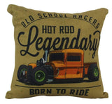 Hot Rod Roadster Orange | Pillow Cover |  Throw Pillow | Pillow | Dad Gift | Classic Car | Gift Ideas | Pillow | Hot Rod | Room Décor by UniikPillows