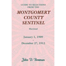 Guide to Selections from the Montgomery County Sentinel, Jan. 1 1909 - Dec. 27, 1912