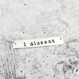 I DISSENT Bar Necklace by Salt and Sparkle