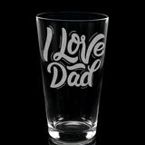 FATHERS & DADS Pint Glasses by LumEngrave