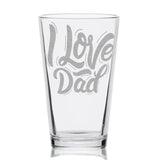 FATHERS & DADS Pint Glasses by LumEngrave