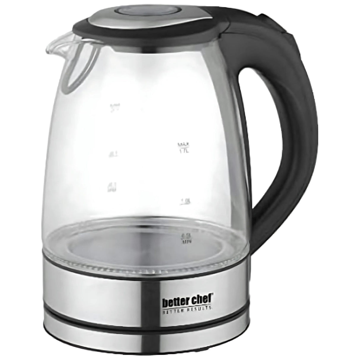 Better Chef 1.7-Liter -7.2-Cup- Glass Cordless Kettle W/Led Stainless Base - Steel - 1.7L