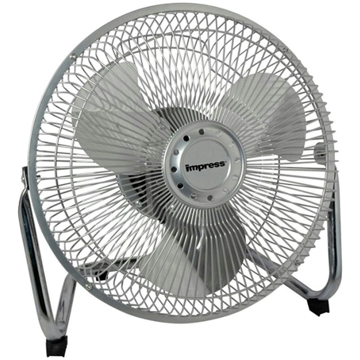 Impress 9-Inch High Velocity Metal Fan - Silver - 9 inch