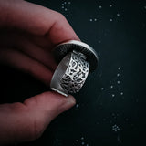 Night Sky Ring with Raw Meteorite by Yugen Handmade