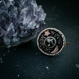 Night Sky Ring with Raw Meteorite by Yugen Handmade