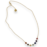 Chakra Balance Necklace with Natural Gemstones and Charm by The Urban Charm